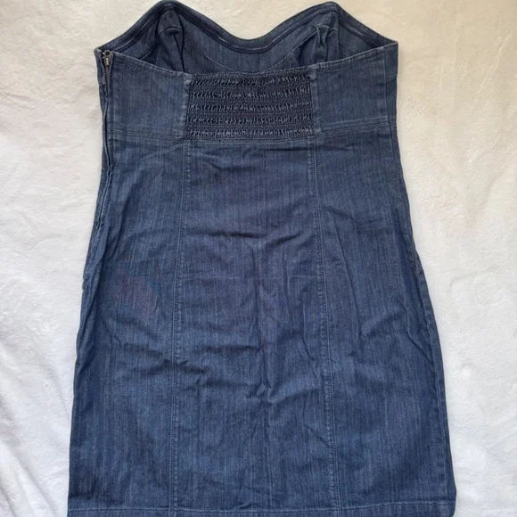 Juicy Couture Denim Strapless Dress Vintage Size XL - Picture 5 of 12